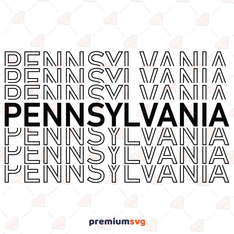 Stacked Pennsylvania SVG, USA State SVG USA SVG Svg