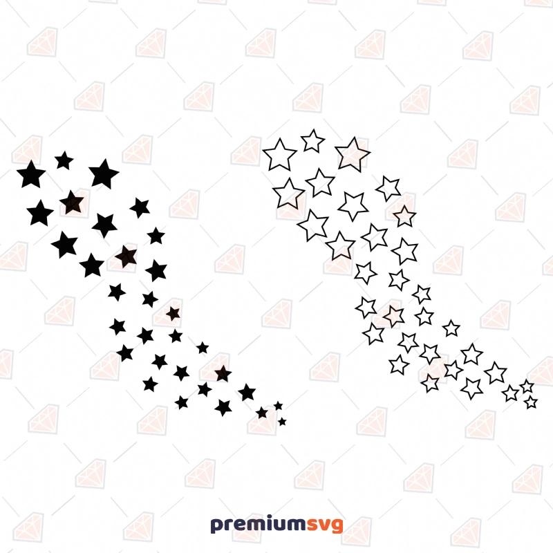 Star Wave SVG, Star Tale Vector Files Drawings Svg