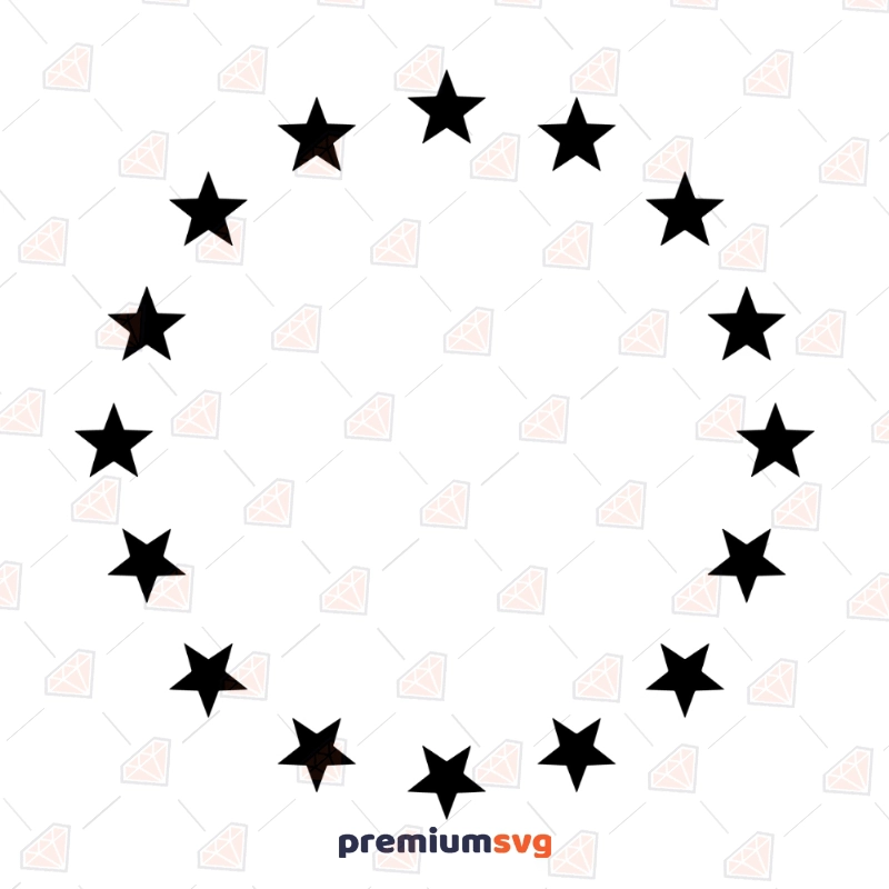 Star Wreath SVG Cut Files | Wreath Clipart Vector Objects Svg