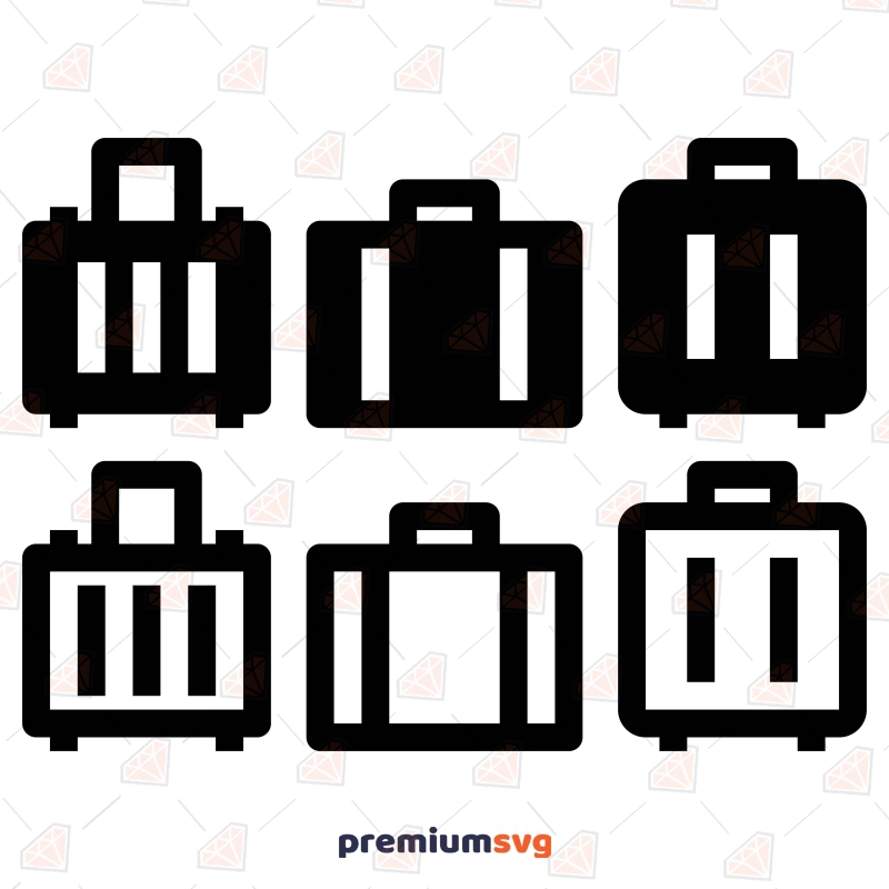 Suitcase SVG Bundle, Suitcase Clipart Icon SVG Svg
