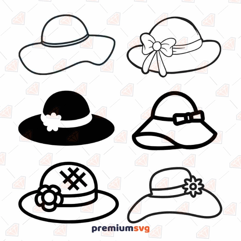 Summer Hat SVG Cut File, Instant Download Summer SVG Svg