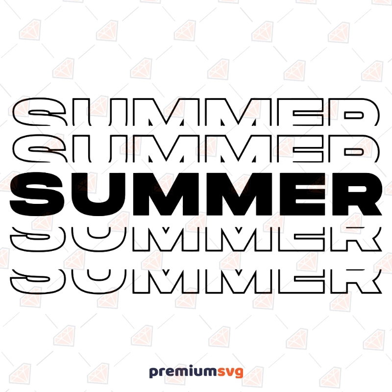 Stacked Summer SVG Cut File Summer SVG Svg