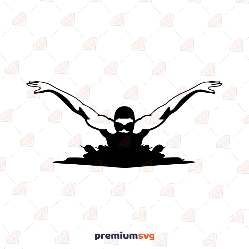 Swimmer Silhouette SVG, Athlete SVG File Fitness SVG Svg
