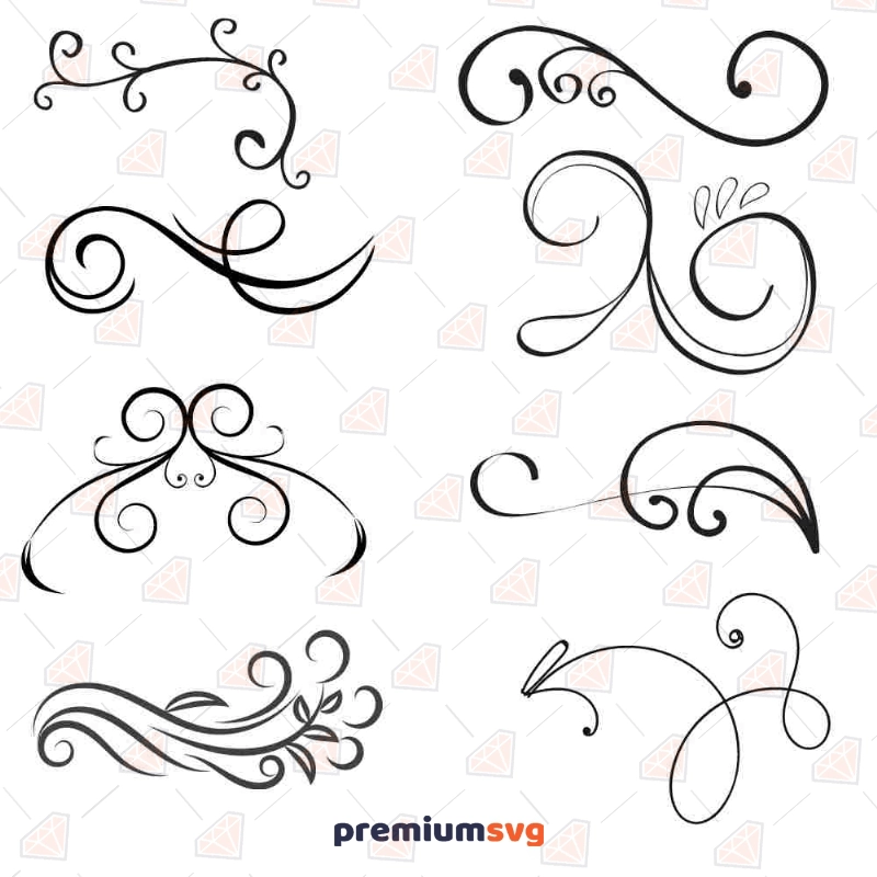 SWIRL SVG Bundle / flourish svg / swoosh