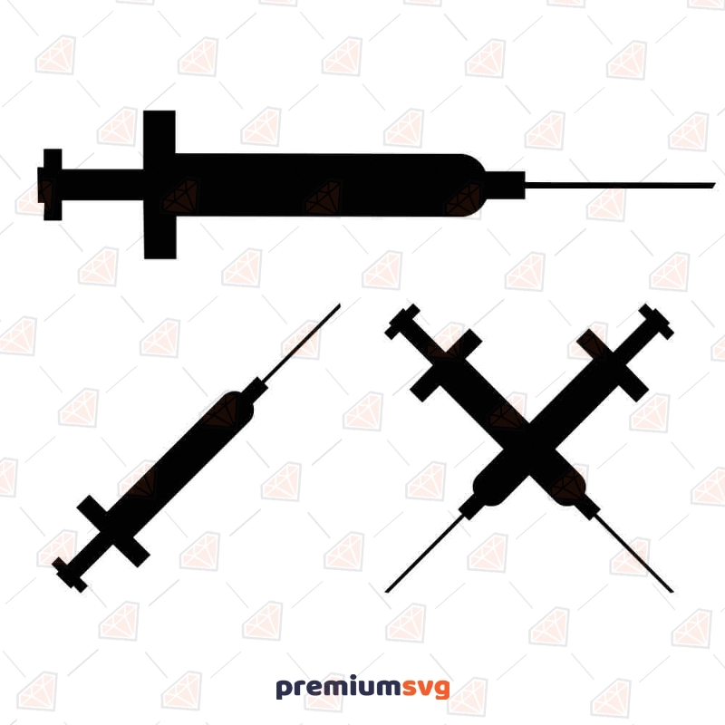 Syringes Bundle SVG, Syringe Vector Clipart Design Vector Illustration Svg