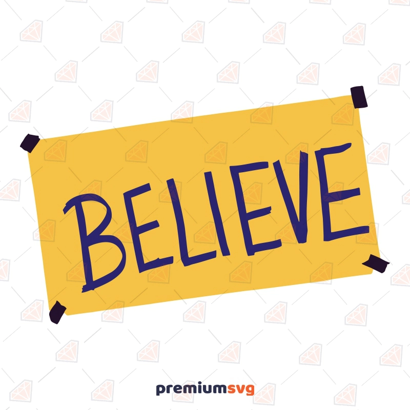 Ted Lasso Believe Sign SVG Cut Files Symbols Svg