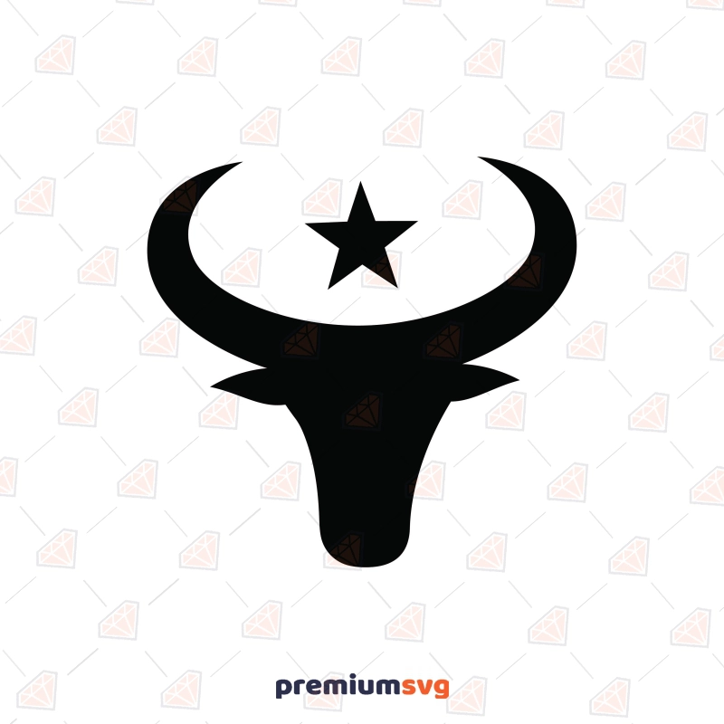 Texas Horn With Star SVG Texas SVG Svg