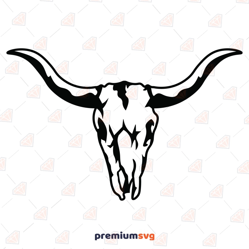 Texas Longhorn Skull SVG, Longhorn SVG Cricut Texas SVG Svg