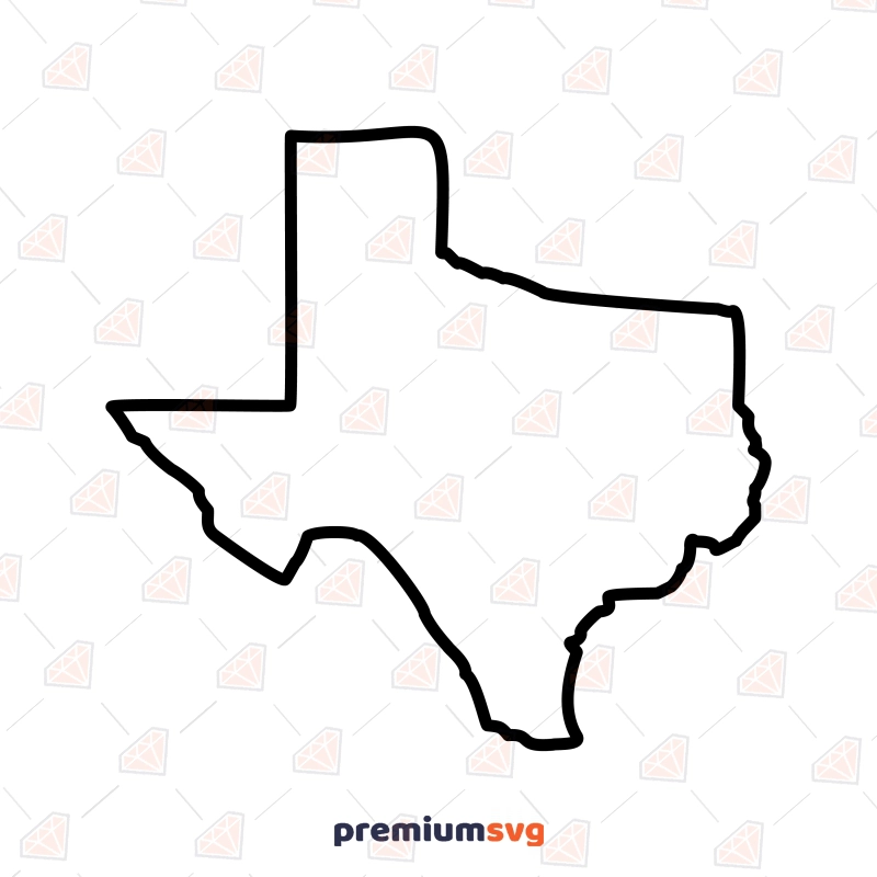 Texas Map Outline SVG Cut File, Instant Download for Cricut Texas SVG Svg