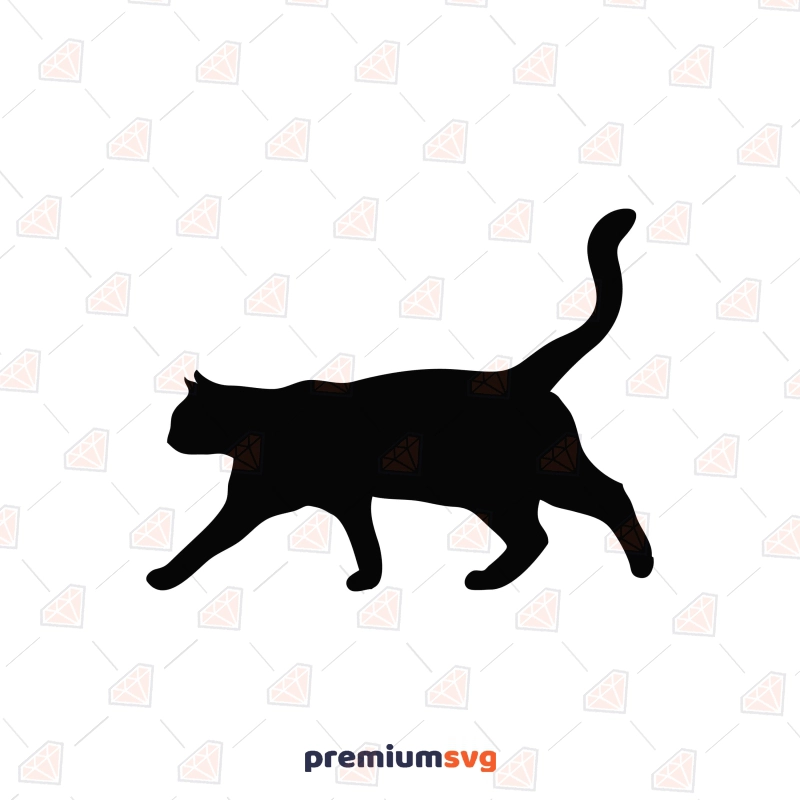 The Walking Cat Silhouette SVG Cut File Cat SVG Svg