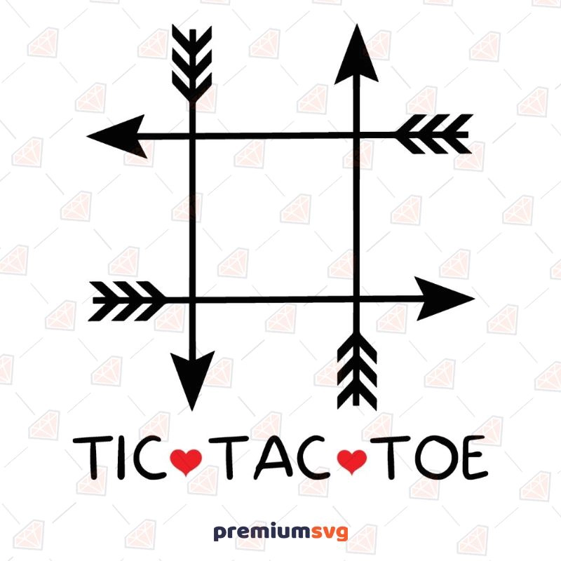 Tic Tac Toe SVG, Valentine's Day SVG Instant Download Valentine's Day SVG Svg