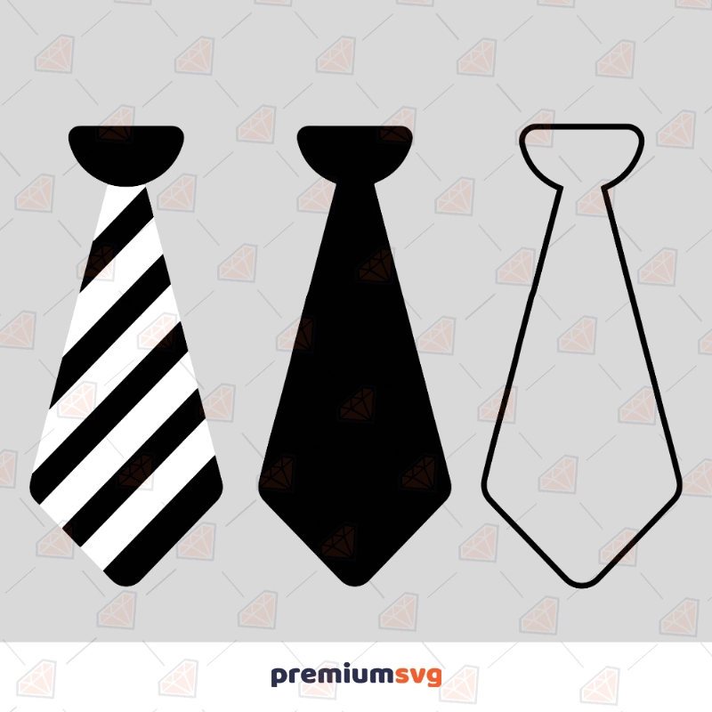 Tie Bundle SVG Cut Files, Necktie Instant Download Drawings Svg