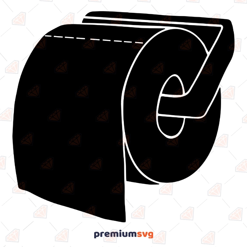 Toilet Paper Holder SVG Cut Files, Toilet Paper Clipart Files Vector Illustration Svg