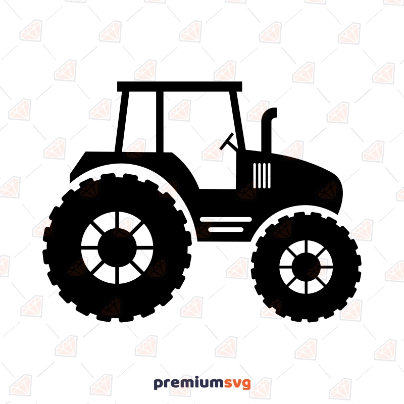Tractor Silhouette SVG For Cricut, Black Tractor Clipart  Svg