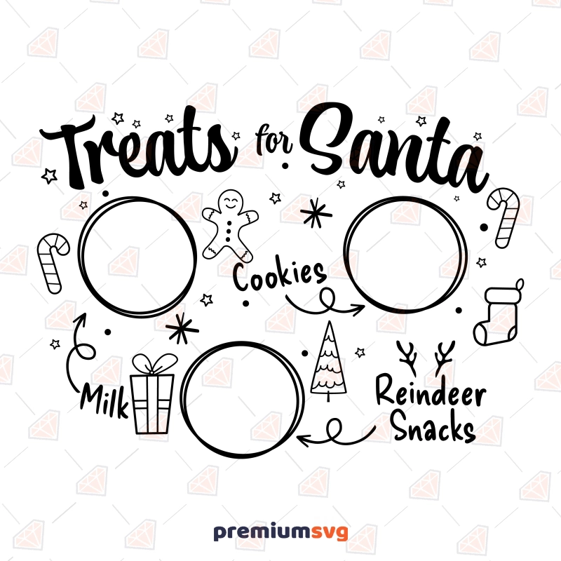 Treats for Santa SVG, Santa Cookies Tray SVG Christmas SVG Svg