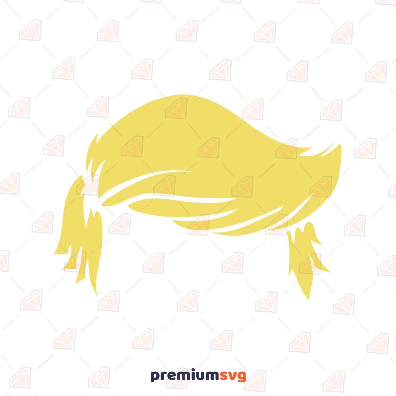 Trump Hair SVG Cut and Clipart File, Trump SVG USA SVG Svg