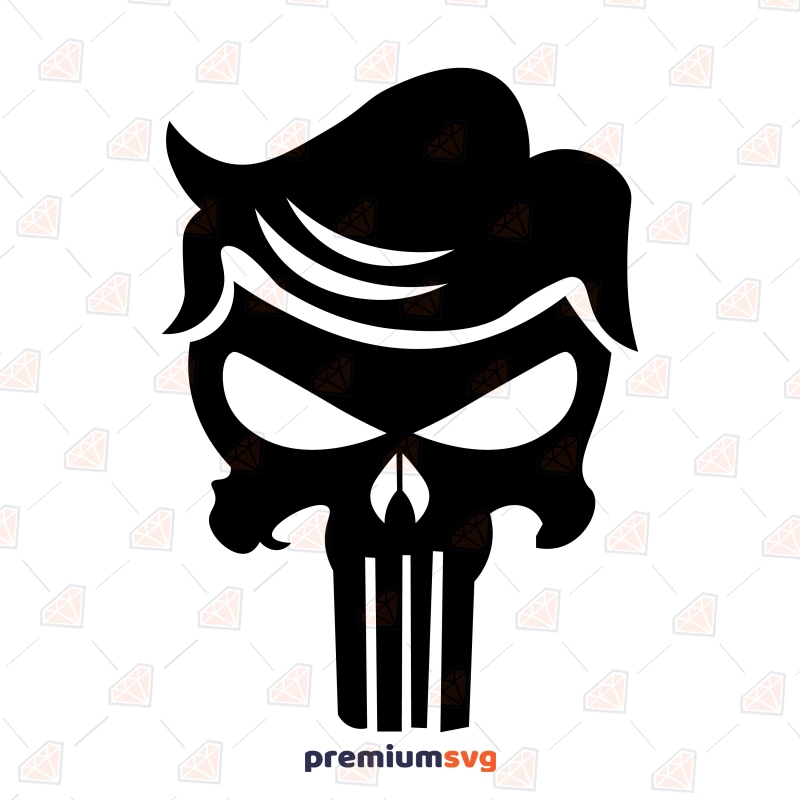 Trump Punisher SVG Cut File, Funny Trump SVG USA SVG Svg