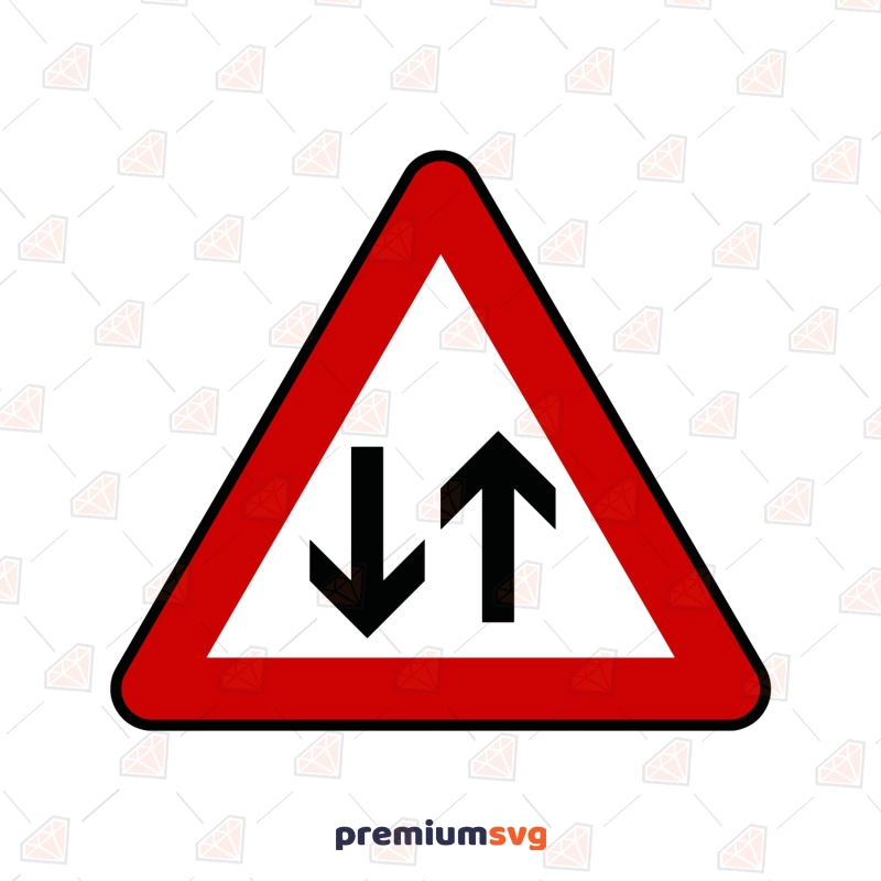 Two Way Street Sign SVG File, Street Sign Clipart Street Signs Svg