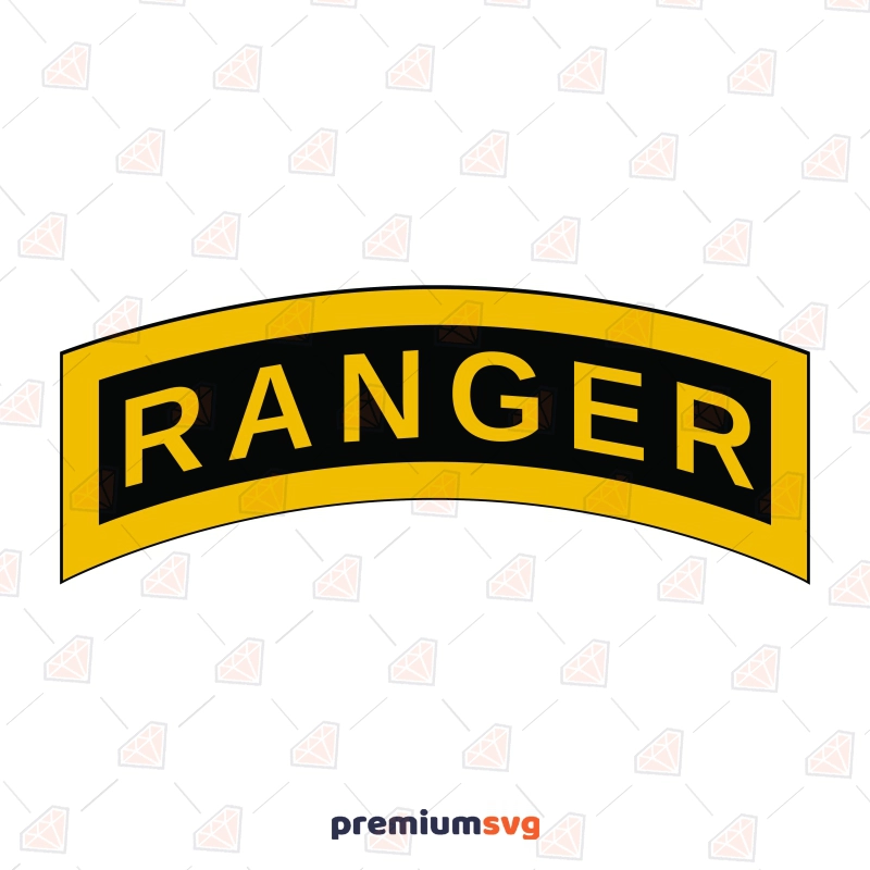 US Army Ranger Tab SVG, Military Ranger Logo Cut File USA SVG