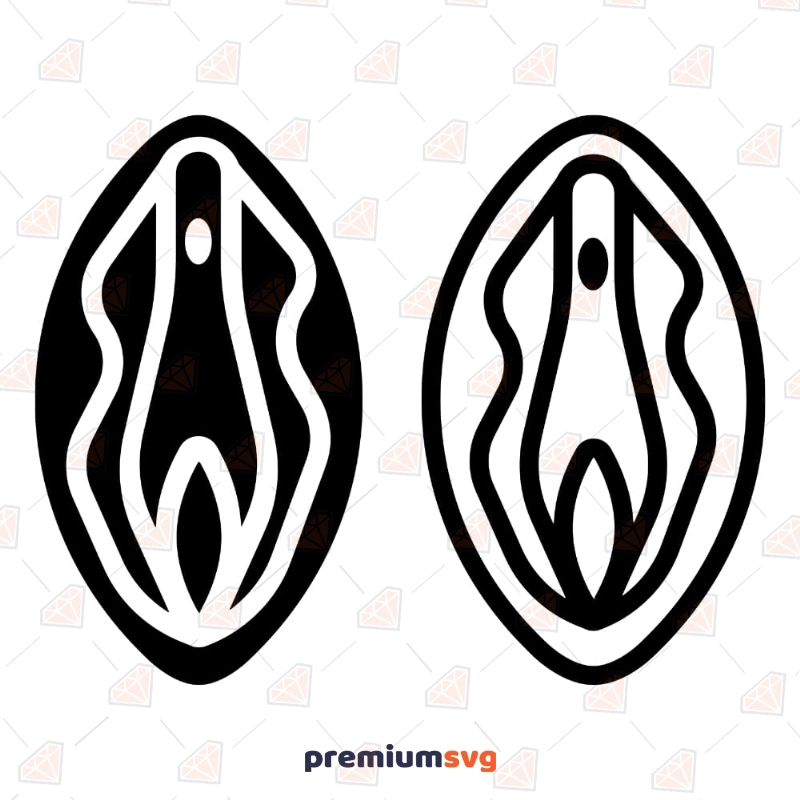 Vagina Shapes SVG Clipart Cut Files, Vagina Outline Instant Download Drawings Svg