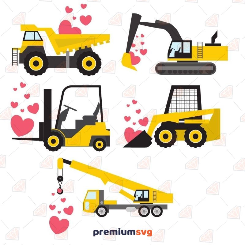 Construction Valentine SVG Bundle, Love SVG Bundle Valentine's Day SVG Svg