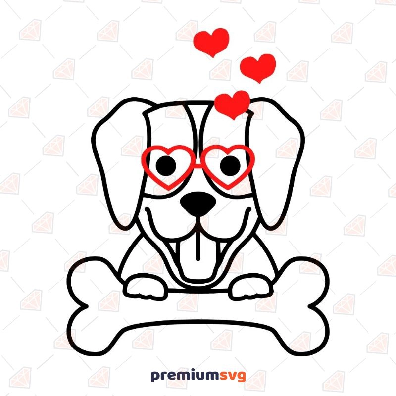 Dog Valentine SVG, Labrador SVG Clipart Dog SVG Svg