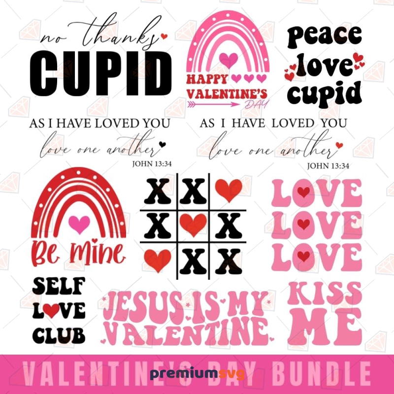 Valentines Swoosh SVG, Love Cross SVG, Valentine Day SVG