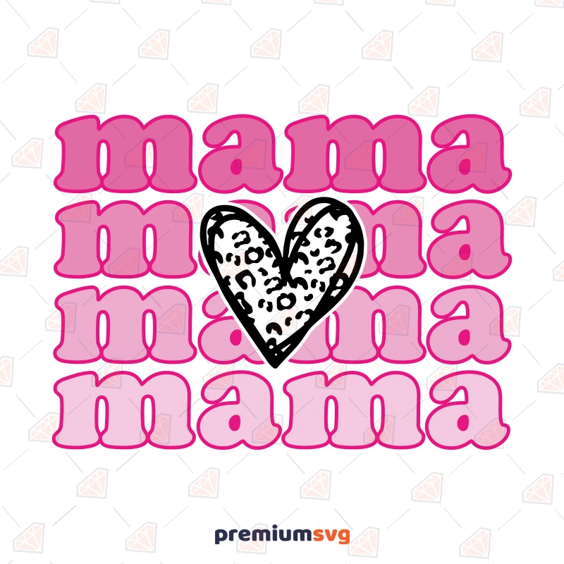 Valentine's Day Mama SVG, Retro Mama Sublimation Design Sublimation SVG Svg