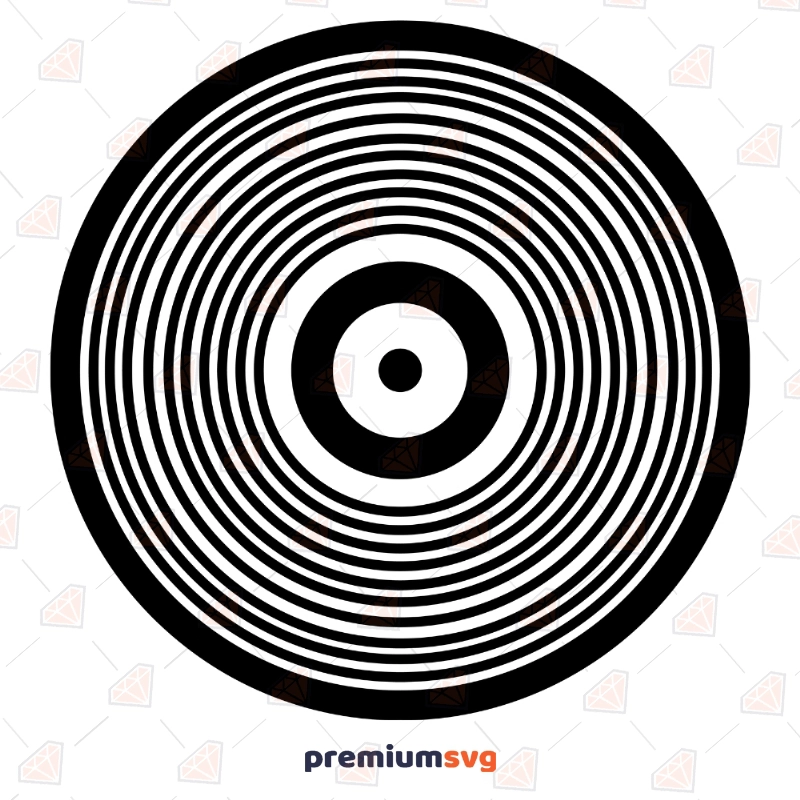 Vinyl Records SVG Vector Files, Music Disc Clipart Instant Download Vector Illustration Svg