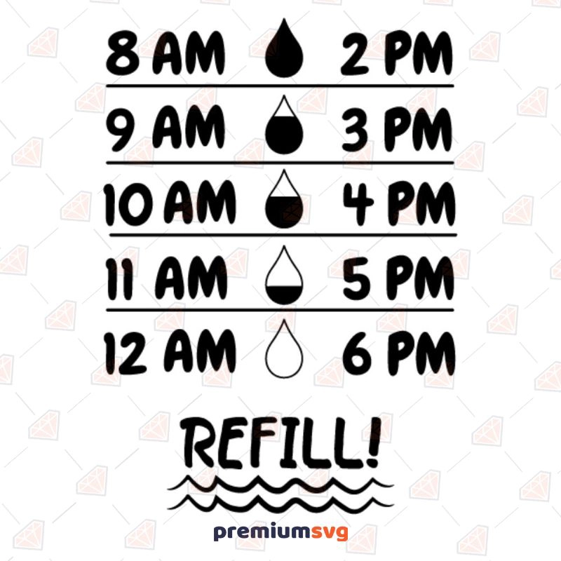 Water Bottle Refill SVG, Instant Download T-shirt SVG Svg