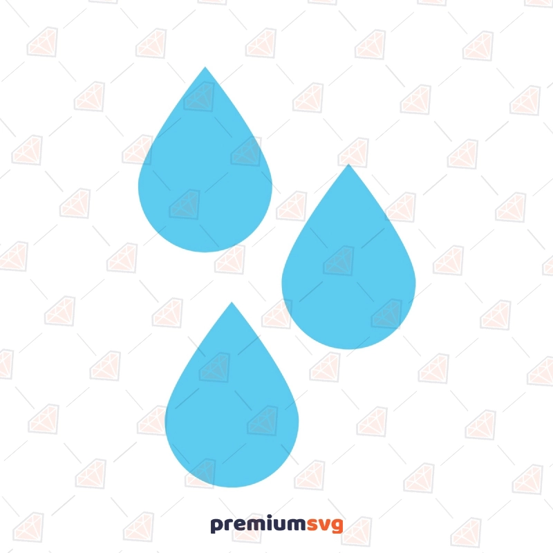 Water Drops SVG Cut File, Instant Download Water SVG Svg