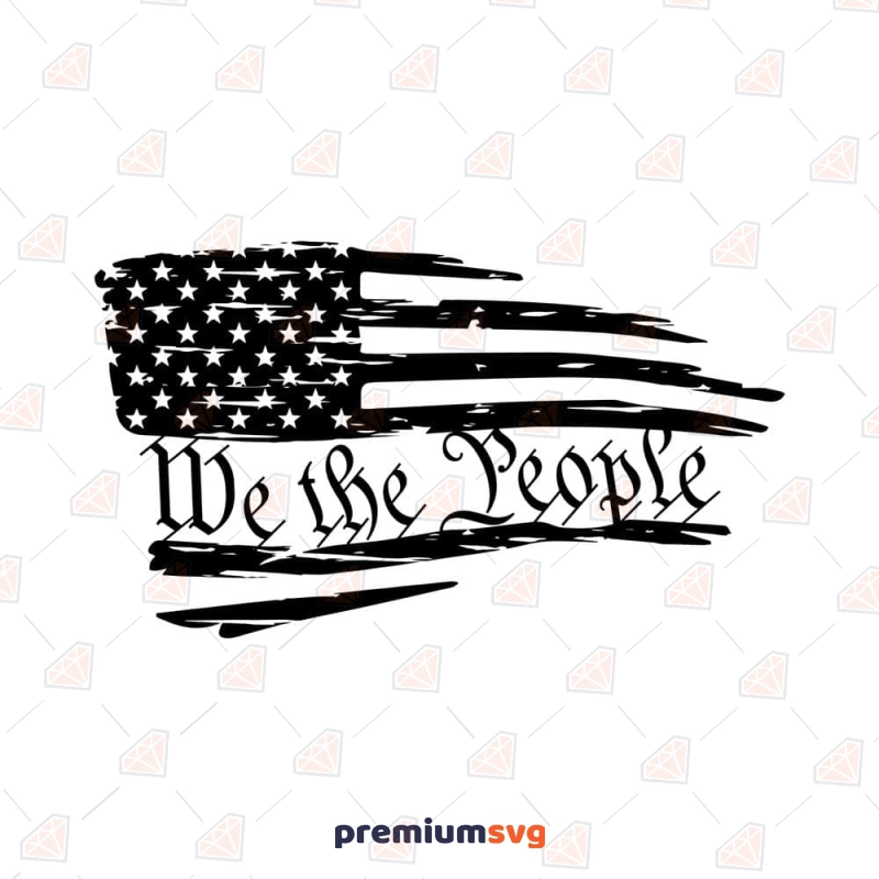 We the People American Flag SVG, Constitution SVG File USA SVG Svg