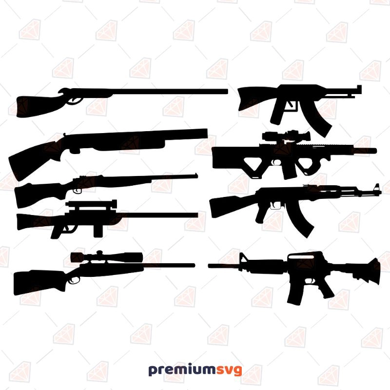 Weapons Bundle SVG, Weapon Bundle Vector Instant Download Drawings Svg