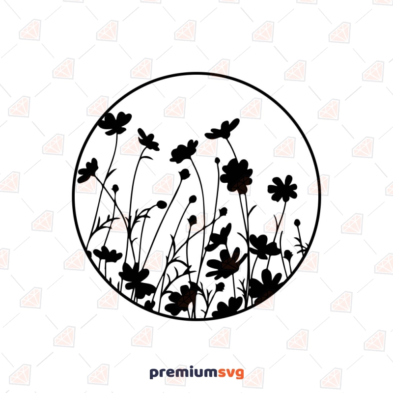 Wildflowers SVG, Flower Meadow SVG Flower SVG Svg