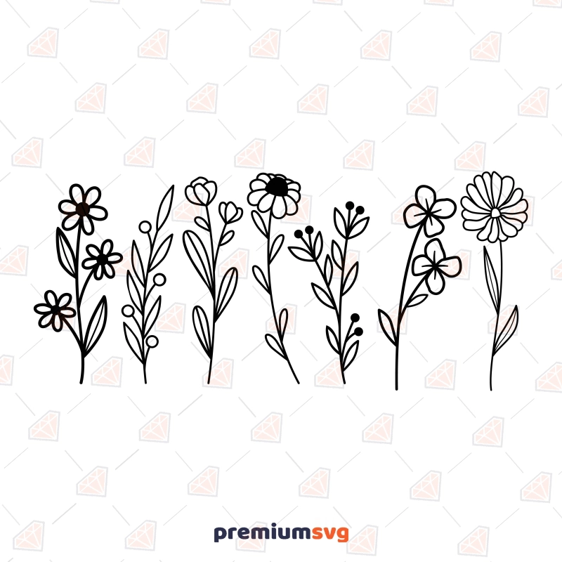 Wildflowers SVG Design, Raising Wildflowers SVG Instant Download Flower SVG Svg