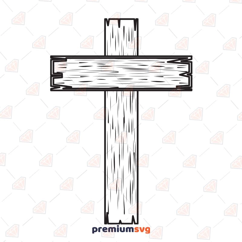 Wooden Cross SVG, Wooden Cross Vector Christian SVG Svg