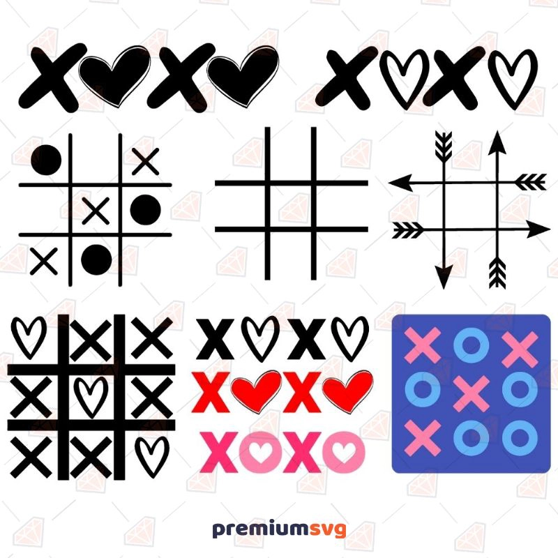 Valentine's Day XOXO SVG Bundle, Instant Download Valentine's Day SVG Svg