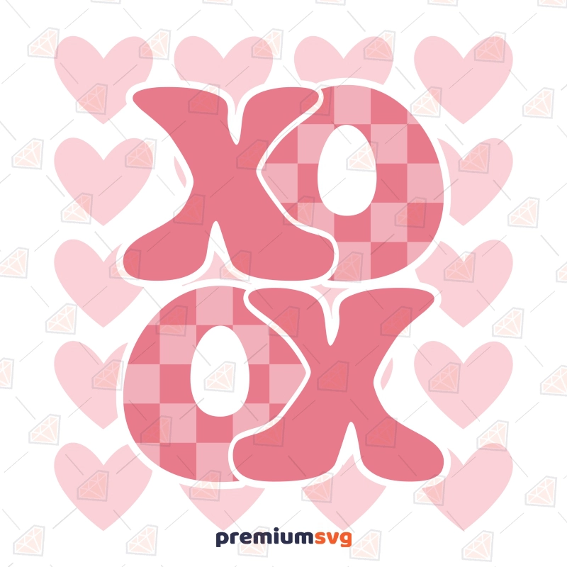 XOXO Hearts SVG, XoXo SVG Design For Cutting Machines Valentine's Day SVG Svg