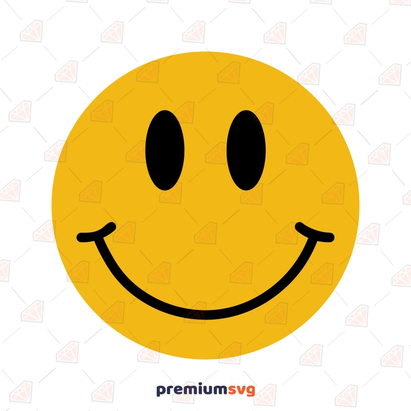 Yellow Smiley Face SVG, Basic Emoji SVG Vector Design Vector Illustration Svg
