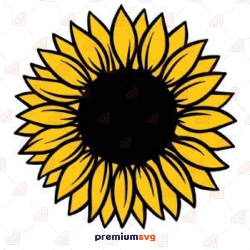 Yellow Sunflower SVG, Sunflower Instant Download Sunflower SVG Svg