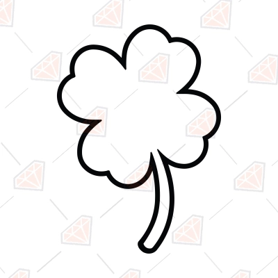 4 Leaf Clover Outline SVG, Lucky Clover SVG Vector Files | PremiumSVG