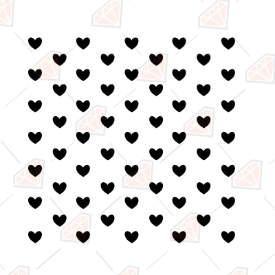 Mini Hearts Pattern Digital Paper Cut File - SVG PNG DXF JPG