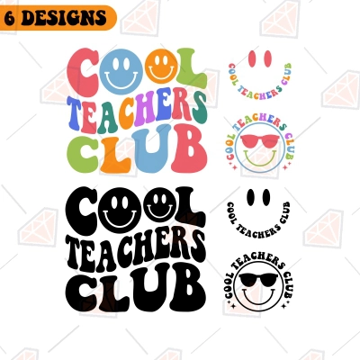 Cool Teachers Club SVG, Cool Teacher SVG | PremiumSVG