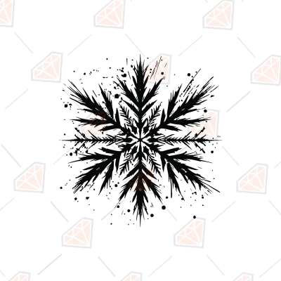 Distressed Snowflake SVG, Grunge Snowflake PNG | PremiumSVG