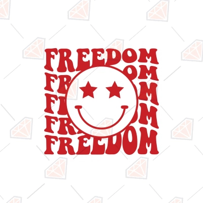 Freedom SVG with Smiley Face | PremiumSVG