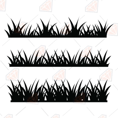 Grass Silhouette, Grass SVG Vector Files, Cliparts | PremiumSVG