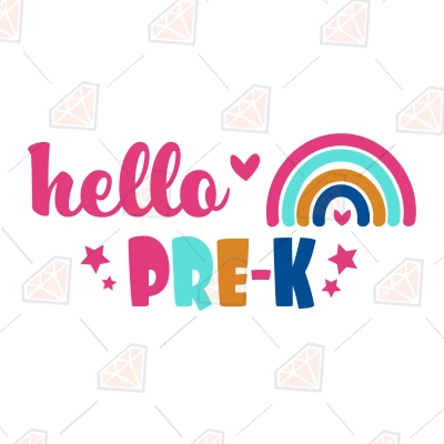 Hello Pre K SVG, First Day of School SVG | PremiumSVG