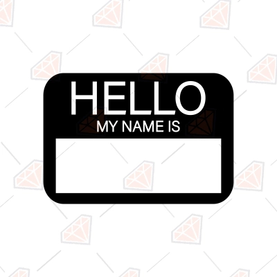 Hello My Name Is SVG, Name Tag SVG Instant Download | PremiumSVG