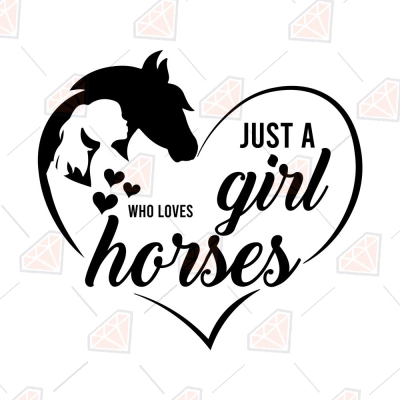 Horse Lover Tshirt Just A Girl Who Loves Horses & Cats Tee Horse Lover Tshirt Just A Girl Who Loves Horses & Cats Tee