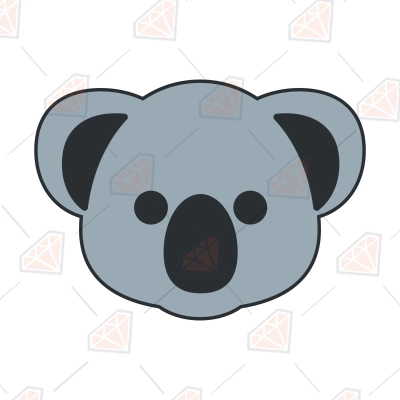 Koala Face Svg Cut File